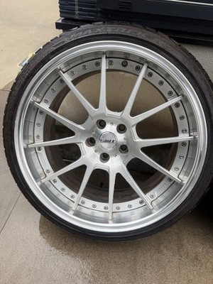 JDM TWS Exlete 206S 10J 11J Brushed Finish with Tires (No Tires) - 画像 (2)