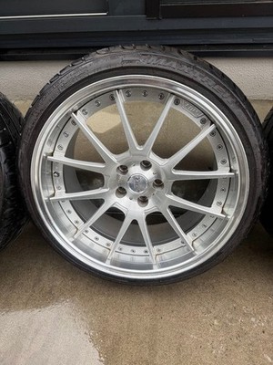 JDM TWS Exlete 206S 10J 11J Brushed Finish with Tires (No Tires) - 画像 (4)