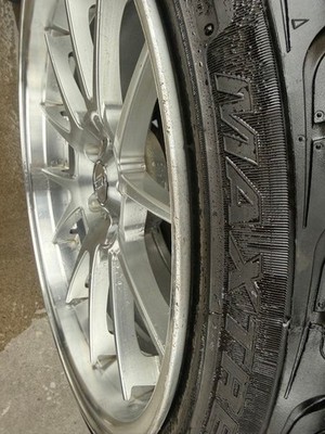 JDM TWS Exlete 206S 10J 11J Brushed Finish with Tires (No Tires) - 画像 (5)