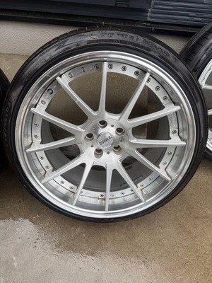 JDM TWS Exlete 206S 10J 11J Brushed Finish with Tires (No Tires) - 画像 (6)