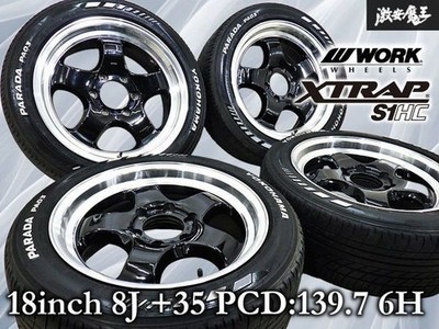 JDM WORK XTRAP S1HC 188J +35 6H PCD:139.7 PARADA PA03 white letter LT No Tires