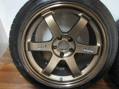 JDM ・RAYS VOLKRACING TE37C 18in 9.5J +12 5-hole PCD114.3 R1R 245/40ZR1 No Tires - Image 2
