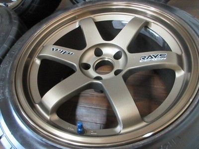JDM ・RAYS VOLKRACING TE37C 18in 9.5J +12 5-hole PCD114.3 R1R 245/40ZR1 No Tires - Image 7