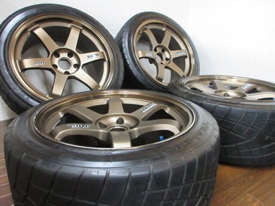 JDM ・RAYS VOLKRACING TE37C 18in 9.5J +12 5-hole PCD114.3 R1R 245/40ZR1 No Tires - Image 8