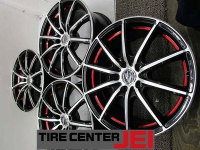 JDM Used 4-piece set of Schneider 8J+35 114.3 Crown aluminum wheels fo No Tires