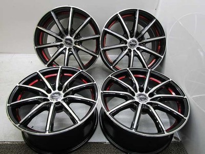 JDM Used 4-piece set of Schneider 8J+35 114.3 Crown aluminum wheels fo No Tires - Image 2