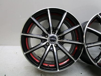 JDM Used 4-piece set of Schneider 8J+35 114.3 Crown aluminum wheels fo No Tires - Image 3