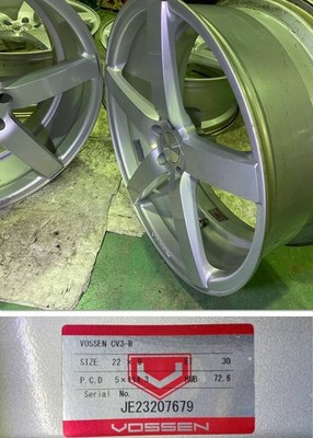 JDM Out of print VOSSEN CV3-R wheels 2222in rare large diameter 9J +30 No Tires - Image 6