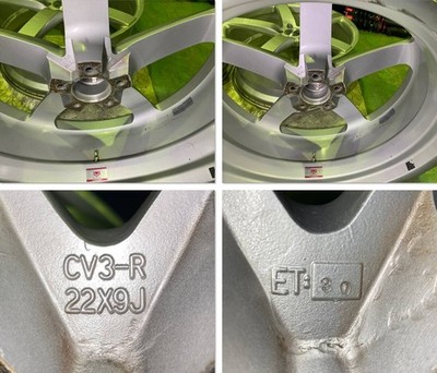 JDM Out of print VOSSEN CV3-R wheels 2222in rare large diameter 9J +30 No Tires - Image 9