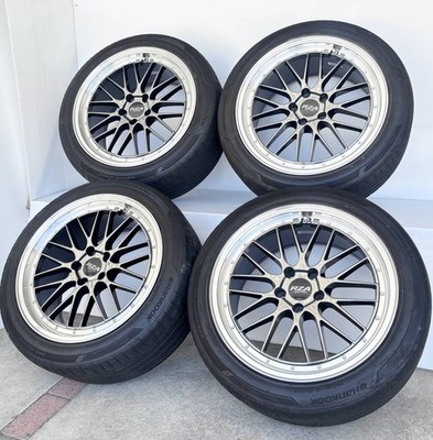 JDM RZA black mesh chrome wheels for Alphard Vellfire Elgrand Crown Sk No Tires