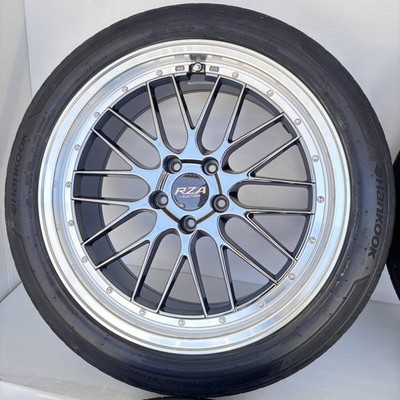 JDM RZA black mesh chrome wheels for Alphard Vellfire Elgrand Crown Sk No Tires - Image 2