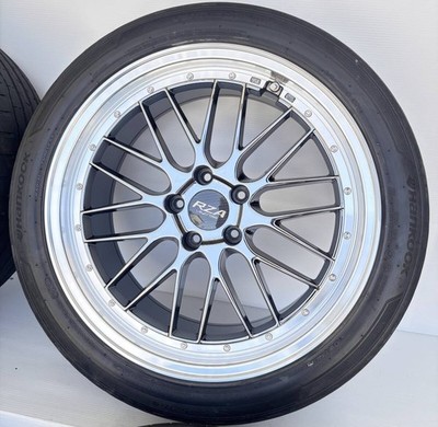 JDM RZA black mesh chrome wheels for Alphard Vellfire Elgrand Crown Sk No Tires - Image 3