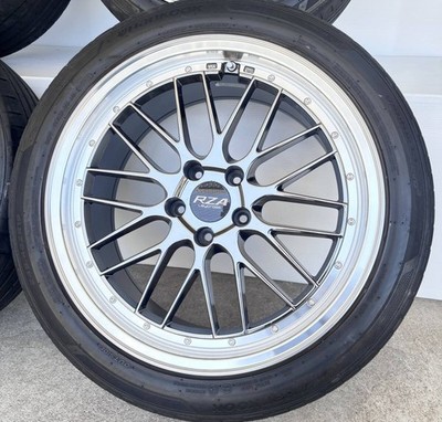 JDM RZA black mesh chrome wheels for Alphard Vellfire Elgrand Crown Sk No Tires - Image 5