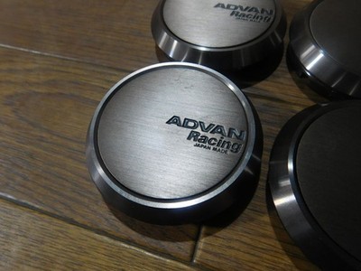 JDM ADVAN Racing Center Cap 4 Individual Bronze? Brown? 68.9mm outer d No Tires - Image 3