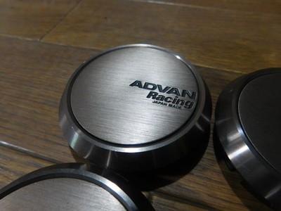 JDM ADVAN Racing Center Cap 4 Individual Bronze? Brown? 68.9mm outer d No Tires - Image 4