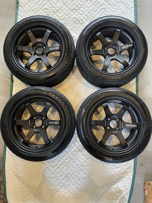 JDM RAYS VOLK TE37 SONIC 16x7.5J 4/100 +32 ADVAN NEOVA AD09 205/50R16 No Tires