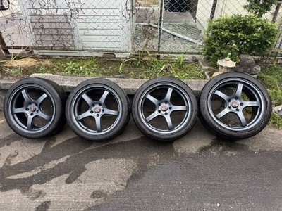 JDM RAYS gramlights Rays Gravillage Its 57CR Gun Blue 187.5j +50 114.3 No Tires