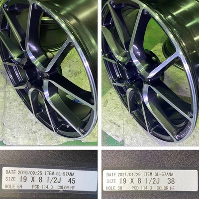 JDM RAYS GRAM LIGHTS AZURE 57ANA Rays Gravillage Its 19 Black Polished No Tires - Image 6
