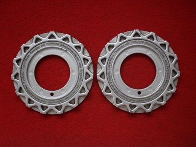 JDM Two used aftermarket ZAUBER wheel caps center plates emblems and o No Tires
