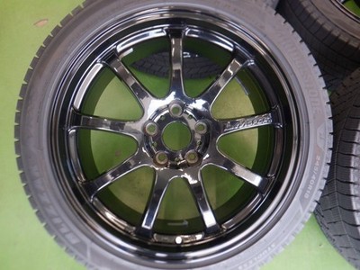 JDM K Rare Meister LMsports 18 5H114.3 8.5J+32 Bridgestone Zack VRX3 2 No Tires - Image 3