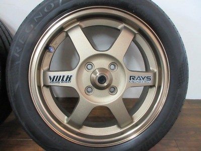 JDM ・RAYS VOLKRACING TE37 15in5.5J+45 4-hole PCD100 BS Legnoleggera 16 No Tires - Image 3