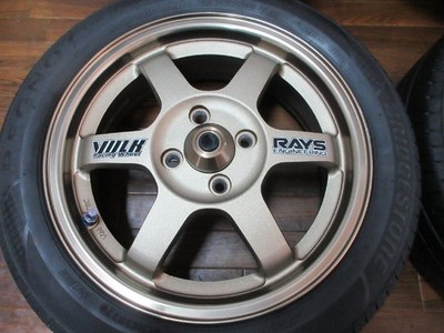 JDM ・RAYS VOLKRACING TE37 15in5.5J+45 4-hole PCD100 BS Legnoleggera 16 No Tires - Image 4