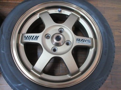 JDM ・RAYS VOLKRACING TE37 15in5.5J+45 4-hole PCD100 BS Legnoleggera 16 No Tires - Image 5