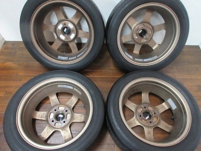 JDM ・RAYS VOLKRACING TE37 15in5.5J+45 4-hole PCD100 BS Legnoleggera 16 No Tires - Image 9