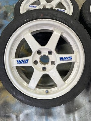 JDM Rays TE37 17x7.5J Offset 40 PCD114.3 5-hole (No Tires) - 画像 (2)