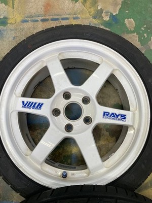 JDM Rays TE37 17x7.5J Offset 40 PCD114.3 5-hole (No Tires) - 画像 (4)