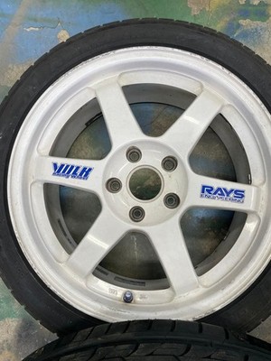 JDM Rays TE37 17x7.5J Offset 40 PCD114.3 5-hole (No Tires) - 画像 (5)