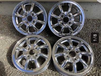 JDM Rare Watanabe chrome wheels 13-inch 100 x 4.5j for kei cars mini c (No Tires)