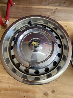 JDM Mitsuoka Galue I genuine chrome wheel caps and steel wheel set 4-h No Tires - Image 6