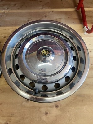 JDM Mitsuoka Galue I genuine chrome wheel caps and steel wheel set 4-h No Tires - Image 7