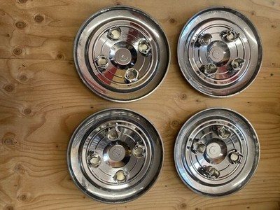 JDM Mitsuoka Galue I genuine chrome wheel caps and steel wheel set 4-h No Tires - Image 8