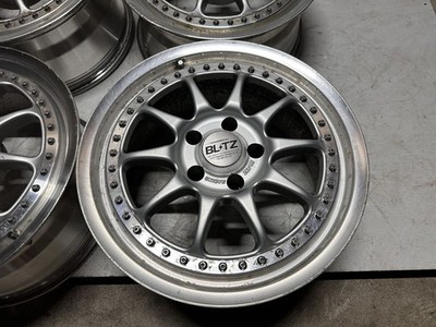 JDM Rare BLITZ BRW-01 blitz 178J +40 PCD114.3 5-hole 5H 4-book through No Tires - Image 3