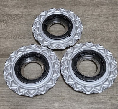 JDM Rare Silver BBS RG Rock-type Center Caps Set of 3 for 14-15 inch w No Tires - Image 6
