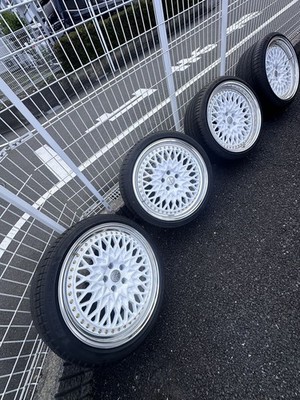 JDM WORK Seeker CCX4 Book Set White with TiresWORK No Tires