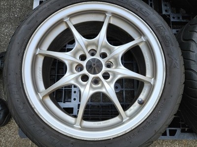 JDM MUGEN MF-8 7Wheels no tires 16x4+100 7x43 Silver - Image 3