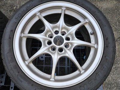 JDM MUGEN MF-8 7Wheels no tires 16x4+100 7x43 Silver - Image 5