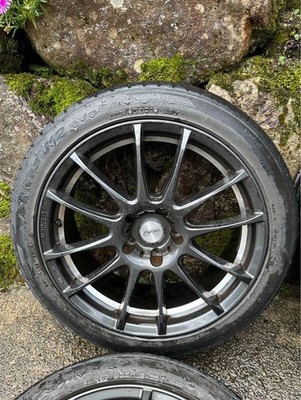 JDM 5zigen Pro Racer 5-hole PCD 114.3/8J/+45 9J/+47 with tires 255/40Z No Tires - Image 5
