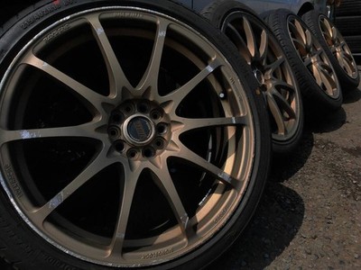 JDM 5-hole PCD100 RAYS VOLK RACING CE28NF Bronze 18-inch 7.5J Inset 50 No Tires