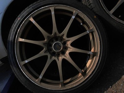 JDM 5-hole PCD100 RAYS VOLK RACING CE28NF Bronze 18-inch 7.5J Inset 50 No Tires - Image 2