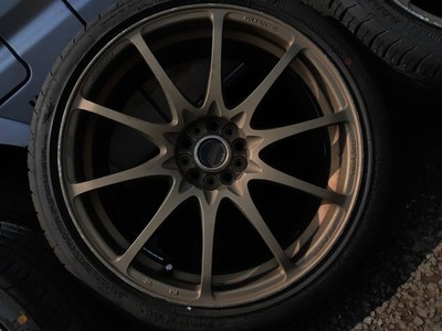 JDM 5-hole PCD100 RAYS VOLK RACING CE28NF Bronze 18-inch 7.5J Inset 50 No Tires - Image 3