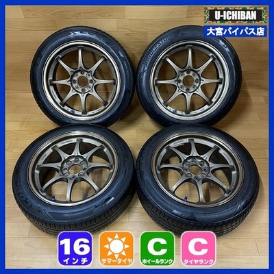 JDM RAYS VOLK RACING CE28N 7-16+42 Actual Size 4H100 BS Ecopia 185/55R No Tires