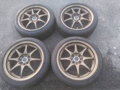 JDM RAYS VOLK RACING CE28N Bronze wheels with center caps 167J +33 100 No Tires