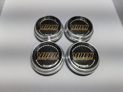 JDM RAYS VOLK RACING Carbon Center Cap 4-Individual Set for Rays TE37 No Tires