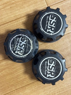 JDM SSR black wheel caps sold individually 3 pieces. No Tires