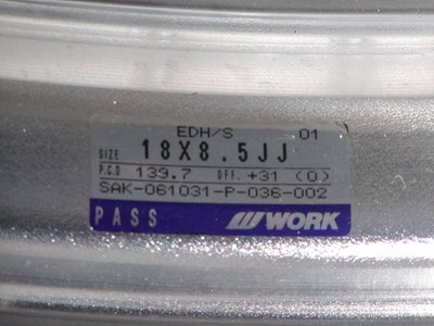 JDM Plated discontinued WORK Euroline Dish 139.7-6H 8.5J+31 wheels for No Tires - Image 4