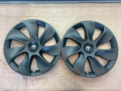 JDM Tesla Model Y Wheel Caps White & Black 2 Individual Set No Tires